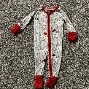 EUC LittleSleepies newborn Christmas pajama